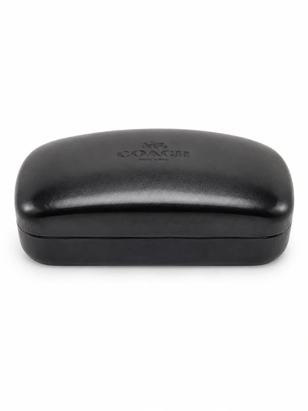 Coach New York Black Hard Eyeglass Sunglasses Case w/ Sealed Cleaning Cloth NWT
